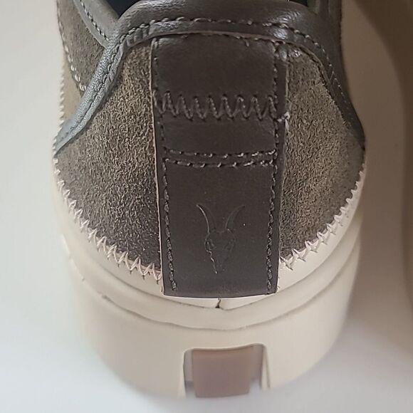 All Saints Olive Green Platform Leather & Canvas Sneakers Size EU 40 - Picture 6 of 14